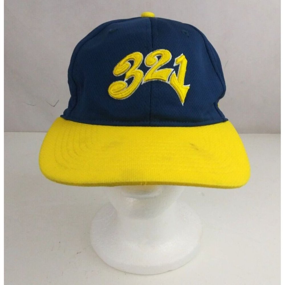 Decker Blue & Yellow 321 Embroidered Fitted Baseball Cap Large